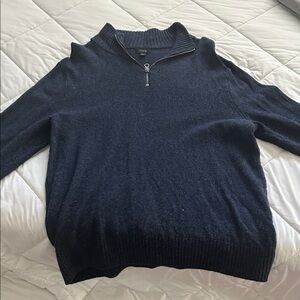 J. Crew Men's Navy Zip-Up Sweater